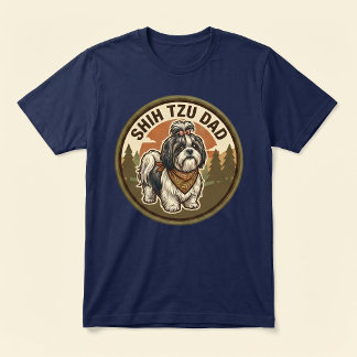 Camiseta Tri-blend Shih Tzu Dad | Presente para Pa