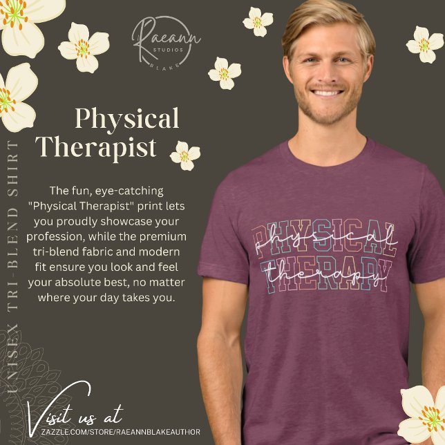 Camiseta Tri-Blend Unisex para Fisioterapeuta (Criador carregado)