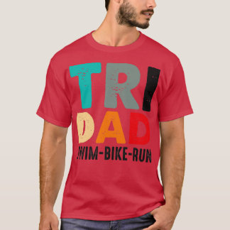 Camiseta Tri Dad SwimBikeRun Funny Father