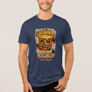 Camiseta Tri- Personalizada de Lasanha Comida Dive