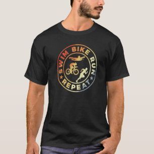 Camiseta Tria de Repetição de Execução de Bike de natação R