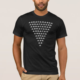 Camiseta triângulo abracadabra invertido
