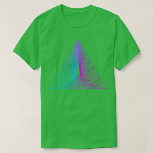 Camiseta triângulo abstrato color (Frente do Design)
