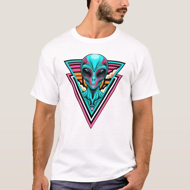 Camiseta triângulo alienígena (Frente)