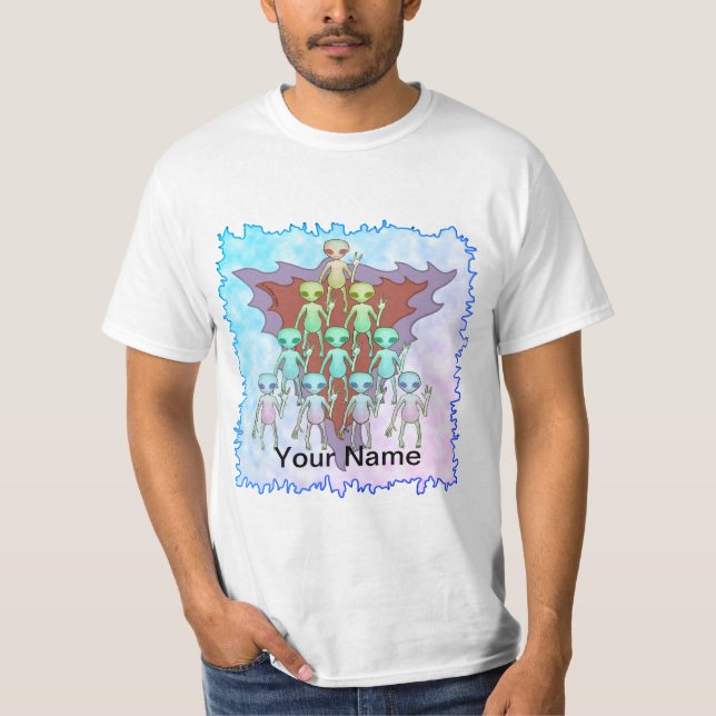 Camiseta Triângulo Alienígena Violeta (Frente)