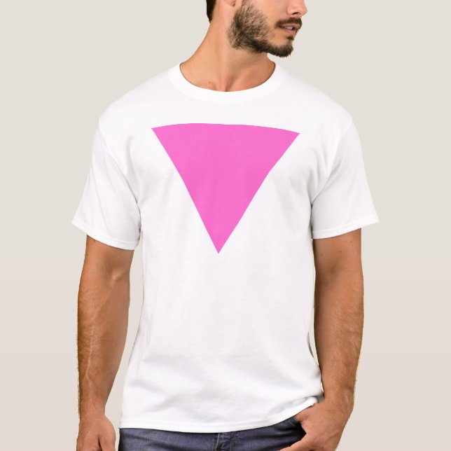 Camiseta Triângulo cor-de-rosa (Frente)