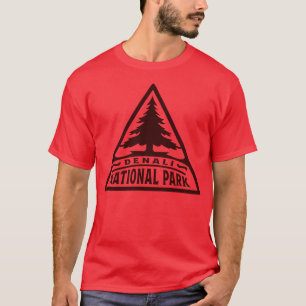 Camiseta Triângulo da Árvore do Parque Nacional Denali Brow