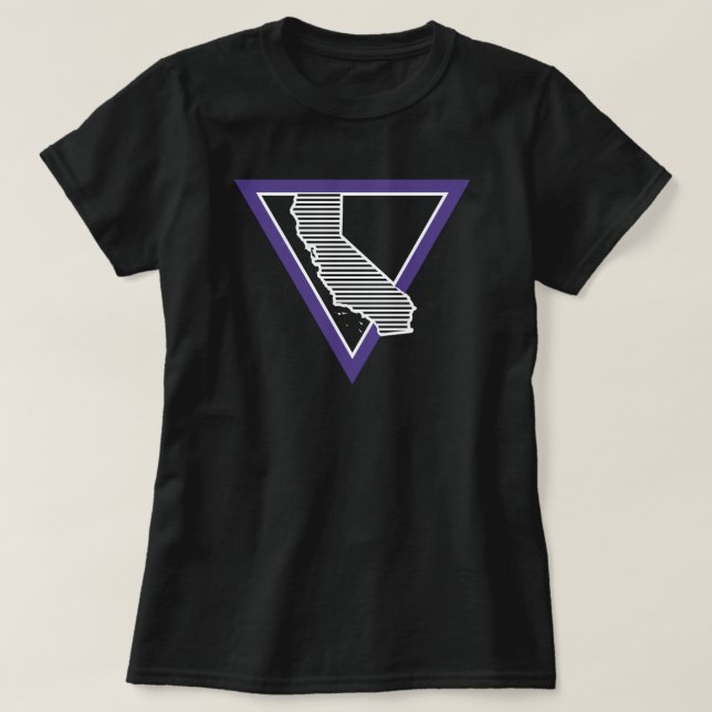 Camiseta triângulo da califórnia stripped mcm (Frente do Design)