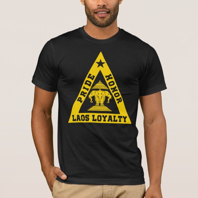 Camiseta Triângulo da lealdade de Laos e 3Elephants4.0 (Frente)