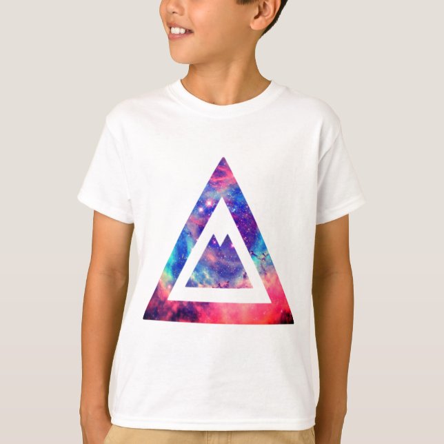 Camiseta triângulo de espaço do hipster (Frente)