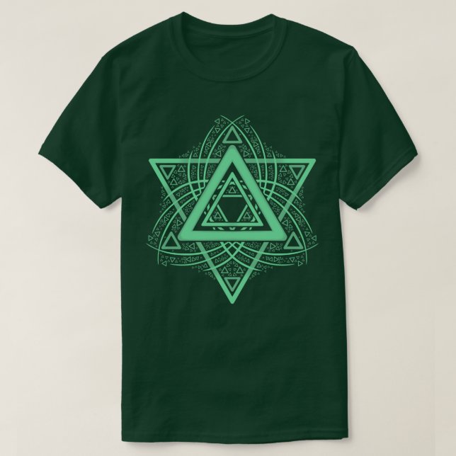 Camiseta Triângulo de Mandala da Controladora (Frente do Design)