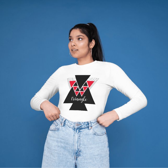Camiseta Triângulo do Egito (triangle pyramid style women's t-shirt)