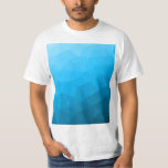 Camiseta Triângulo do padrão geométrico do gradiente ciano<br><div class="desc">Malha geométrica do triângulo com gradiente ombre azul claro. padrão,  ombre,  mesh,  triângulos,  geometria,  gradiente,  legal,  triângulo,  brilhante,  azul,  ciano</div>
