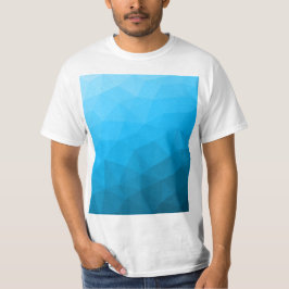 Camiseta Triângulo do padrão geométrico do gradiente ciano 