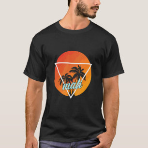 Camiseta Triângulo em Forma de Sol Mali Com Palmeiras