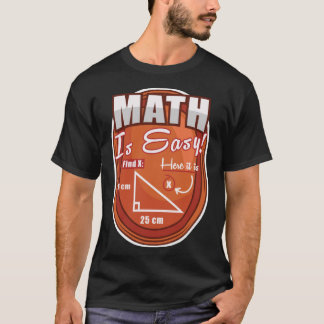 Camiseta Triângulo Geometria É Fácil Encontrar X Aqui Está