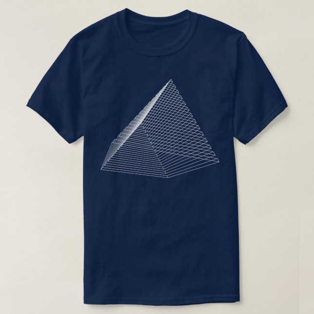 Camiseta triângulo geométrico 3d design (Frente do Design)