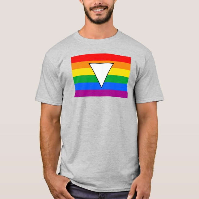 Camiseta Triângulo LGBTQ+ e Orgulho Arco-Íris (Frente)