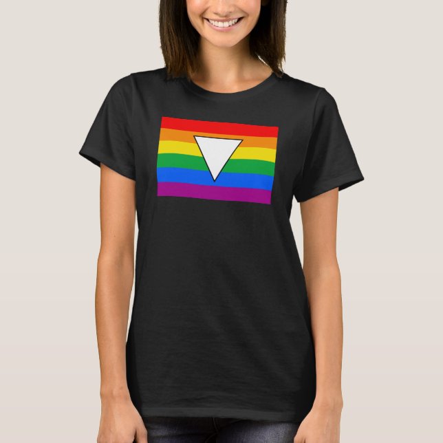 Camiseta Triângulo LGBTQ+ e Orgulho Arco-Íris (Frente)