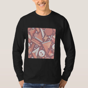 CAMISETA TRIÂNGULO RETRO DO TRIÂNGULO QUADRADO DO CÍRCULO G