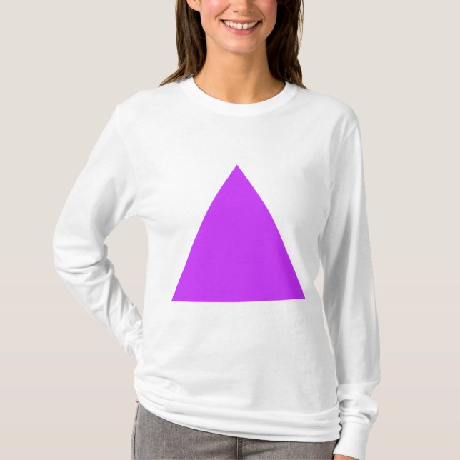 Camiseta Triângulo - Roxo Neon (Frente)