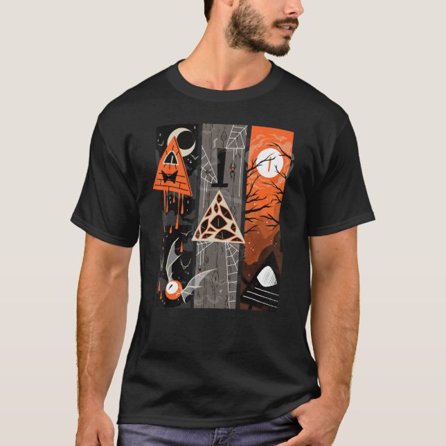 Camiseta Triângulo Spooky Billl Fantasia Vintage (Frente)
