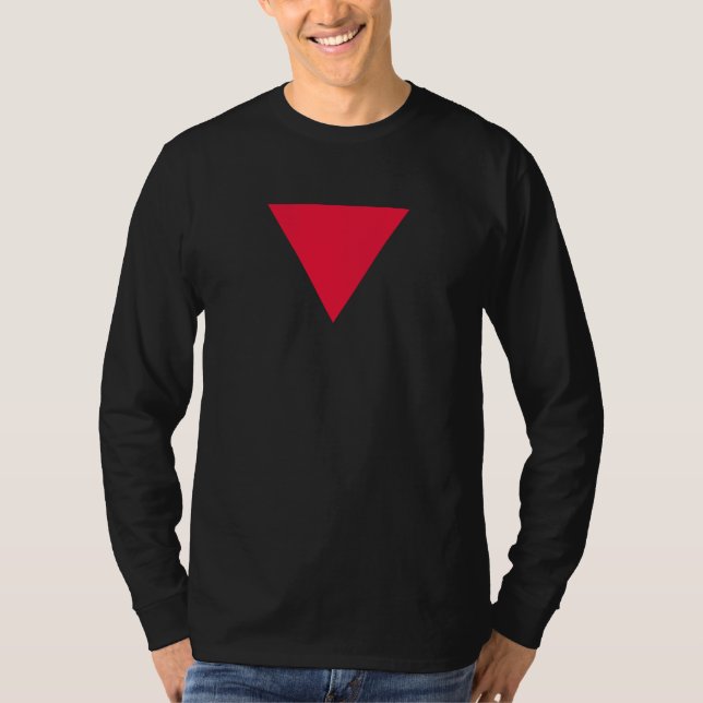 Camiseta triângulo vermelho invertido (Frente)