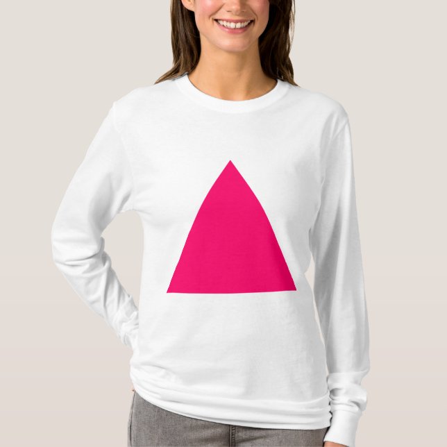 Camiseta Triângulo - Vermelho Neon (Frente)