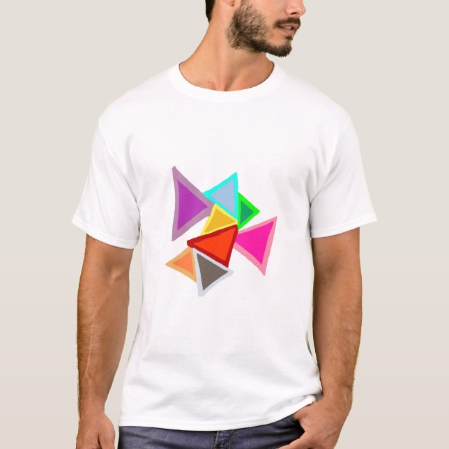 Camiseta Triângulos Coloridos  (Frente)
