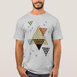 Camiseta Triângulos Geométricos Modernos e Formas de Abst