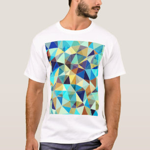Camiseta Triângulos Geométricos: Padrão Colorido de Abstrat