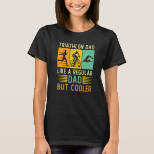 Camiseta Triathlet do Dia de os pais do Pai Triathlon Retro