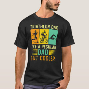 Camiseta Triathlet do Dia de os pais do Pai Triathlon Retro