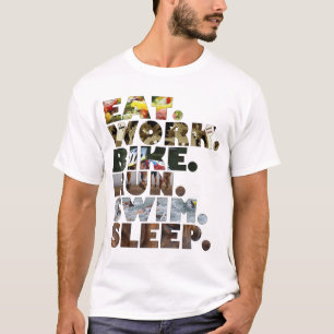 Camiseta Triathlete come o dia-a-dia do sono da natação d