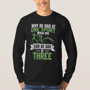 Camiseta Triathlete dizendo resistência à corrida de bicicl