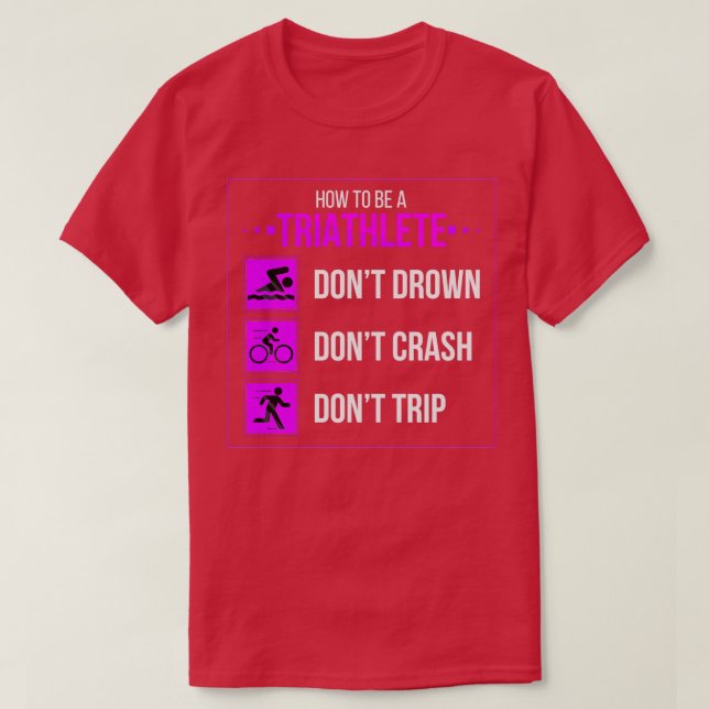 Camiseta Triathlete Funny (Frente do Design)