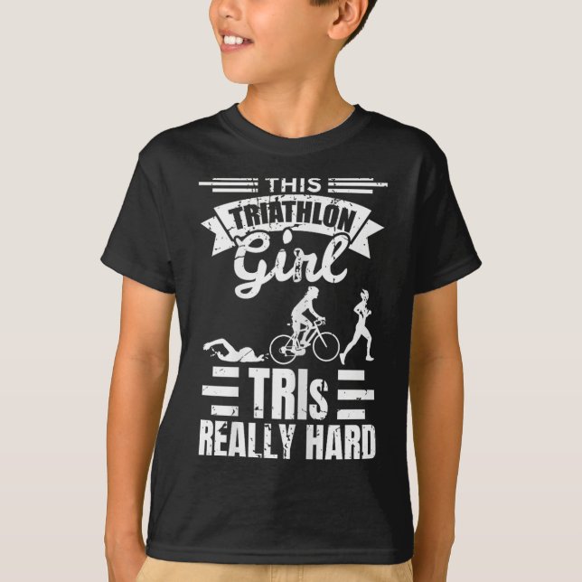 Camiseta Triathlete Girls Funny Triathlon  (Frente)