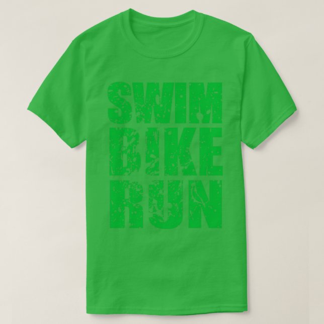 Camiseta Triathlon 10 BIKE RUN natação (Frente do Design)