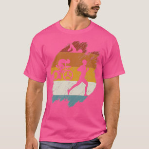 Camiseta Triathlon de vintagem retrô