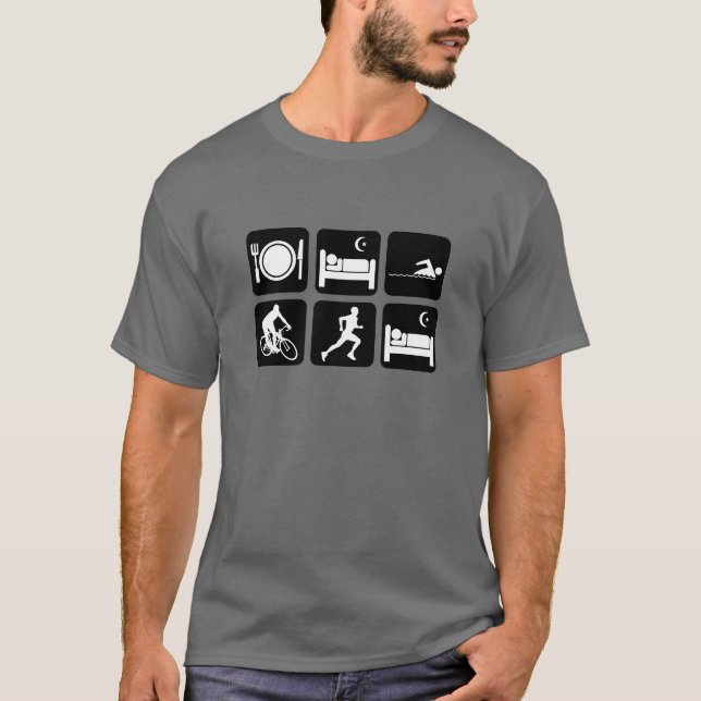 Camiseta Triathlon engraçado (Frente)
