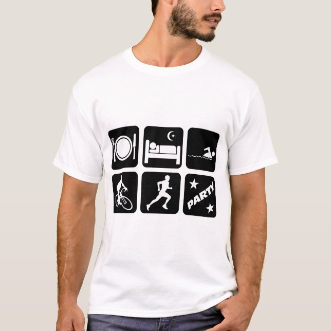Camiseta Triathlon engraçado (Frente)