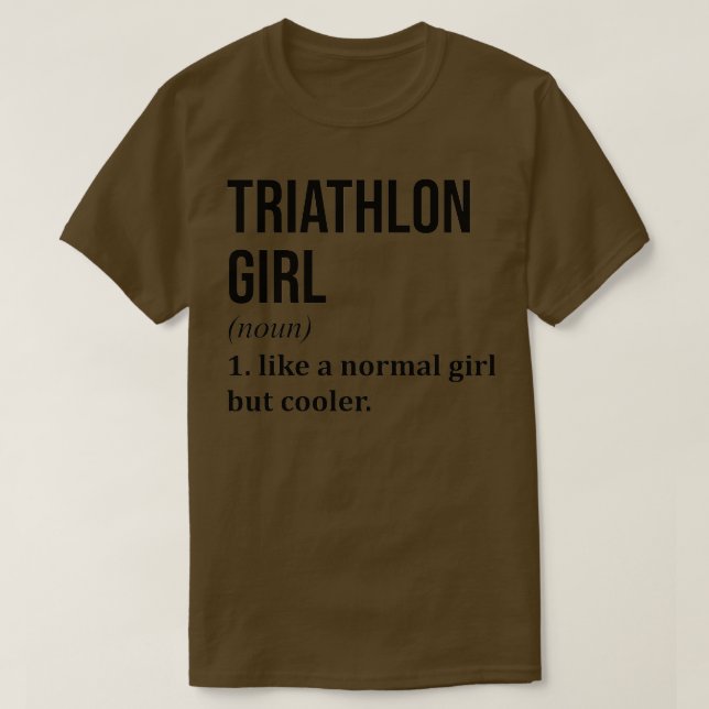 Camiseta Triathlon Girl Engraçado Cotação 3 (Frente do Design)