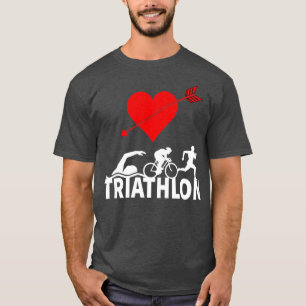 Camiseta Triathlon Heartbeat Triathlete Run Natação Bike