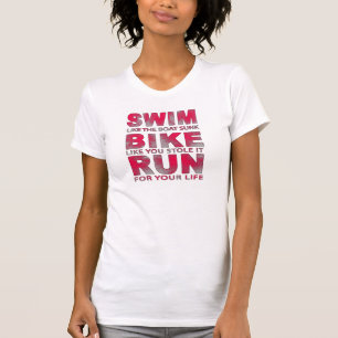 Camiseta Triathlon - Natação, bicicleta, corrida, triatle