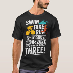 Camiseta Triathlon natação Bike Run para um Triathlete