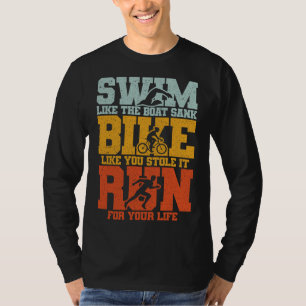 Camiseta Triathlon natação Bike Run Triathlon Vintage Extre