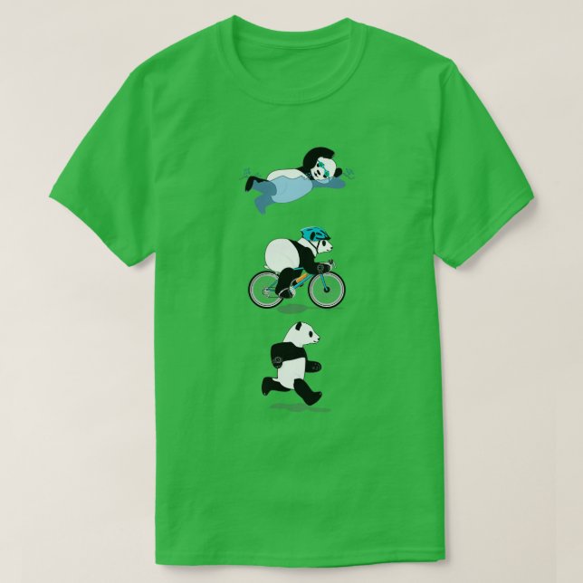 Camiseta Triathlon Panda Blue Classic TSirt (Frente do Design)