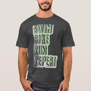 Camiseta Triathlon Run de bicicleta de natação Repete Triat