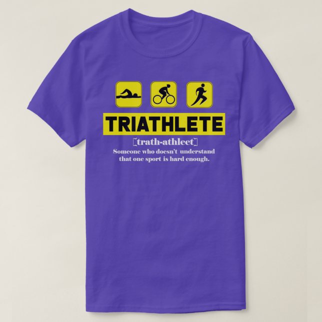 Camiseta Triathlon Sports for a Swimmer Cyclist amp Runner  (Frente do Design)