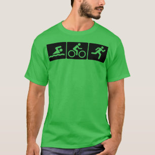 Camiseta Triathlon Swim Bike Run Sticker